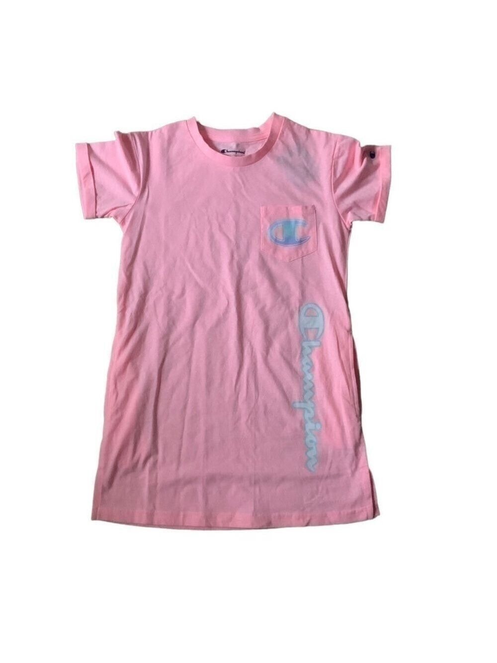 CHAMPION Pink T-shirt Logo Dress size small NWT